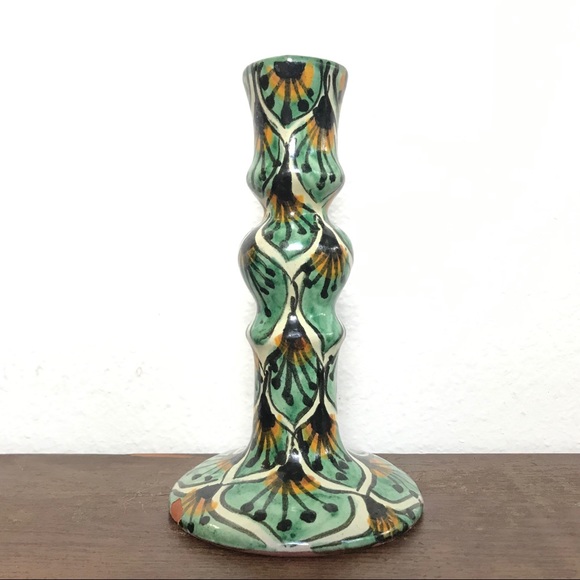 Other - Vintage hand painted Mexican tonala candle stick